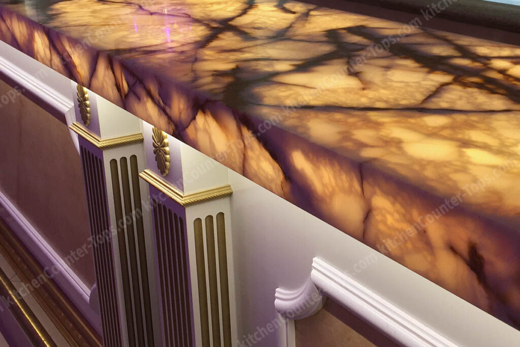 Onyx countertop slabs
